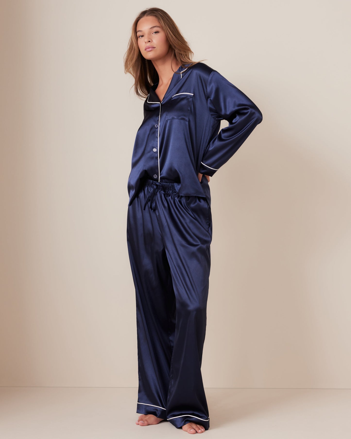 Classic Satin Long PJ Set
