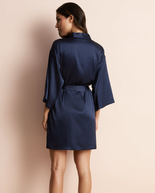 Satin Cropped Kimono