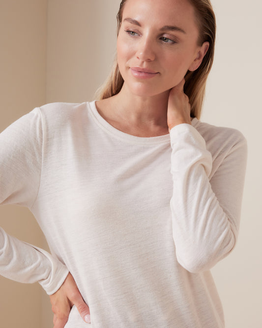 Model is 5'8\ and wears a size S