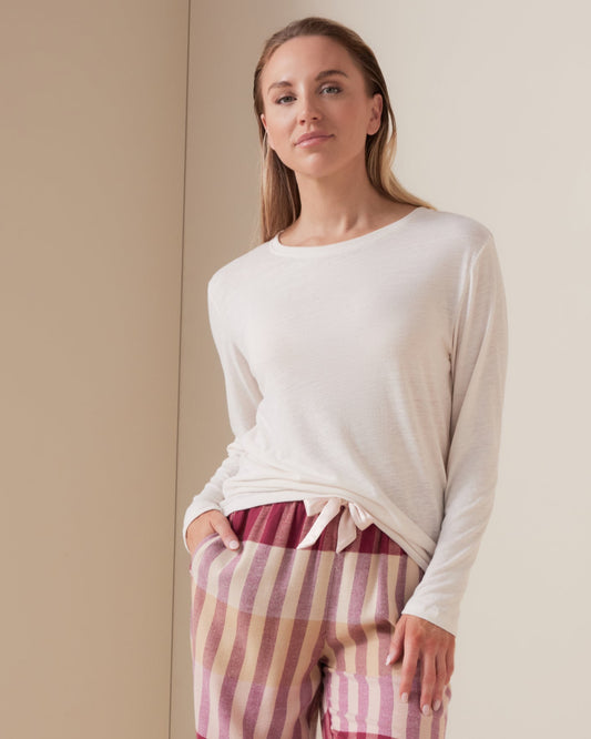 Model is 5'8\ and wears a size S