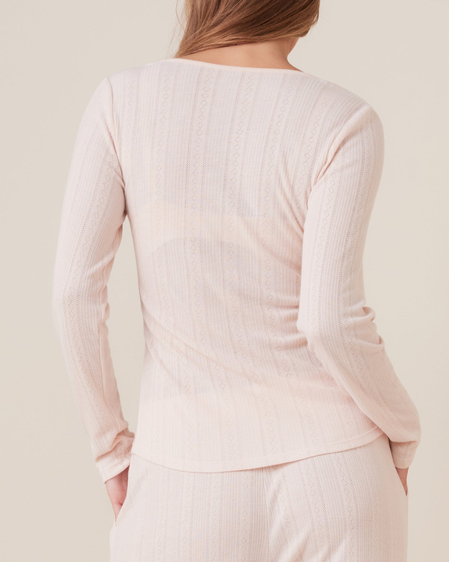 Pointelle Henley LS Top