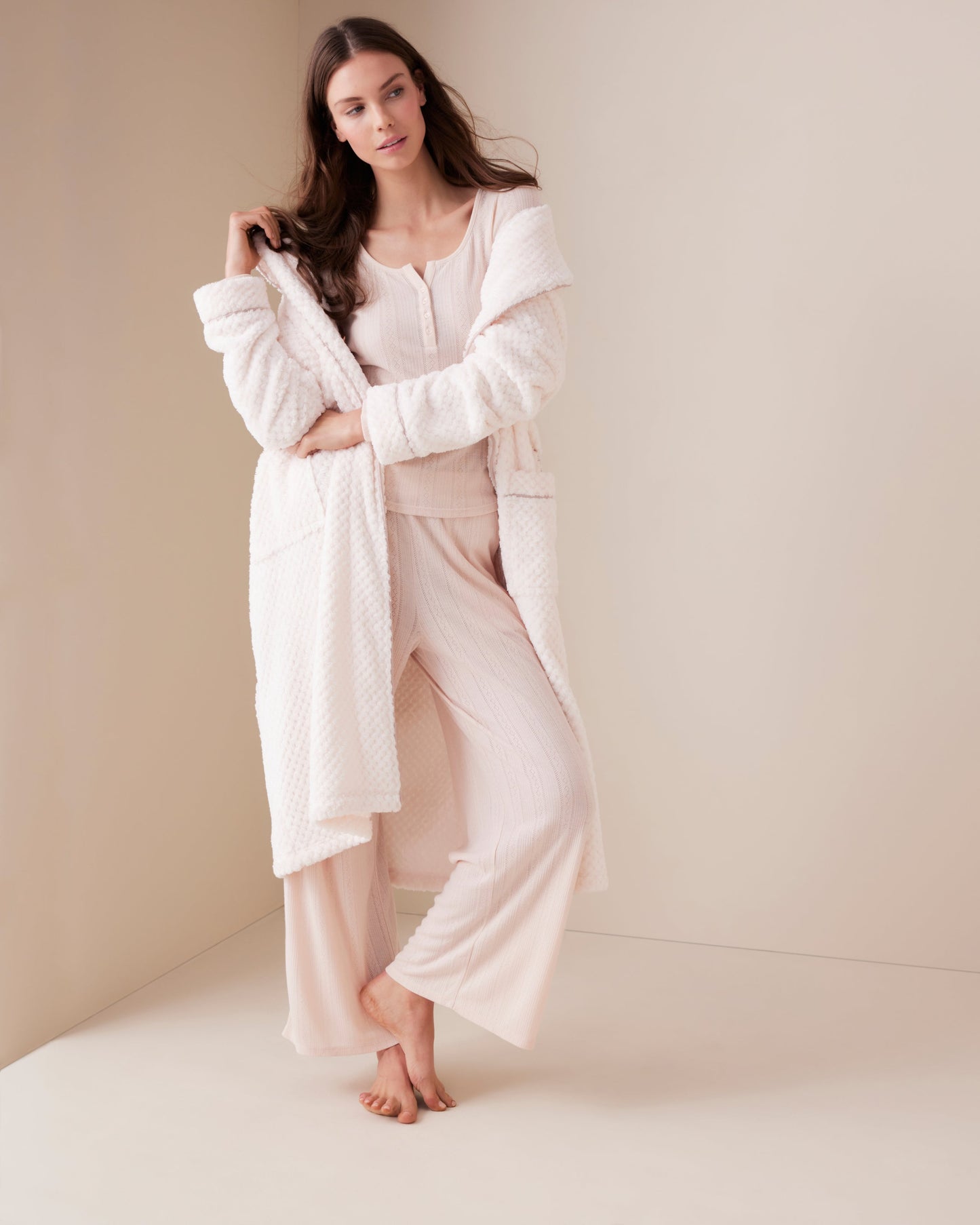 Pointelle Henley LS Top