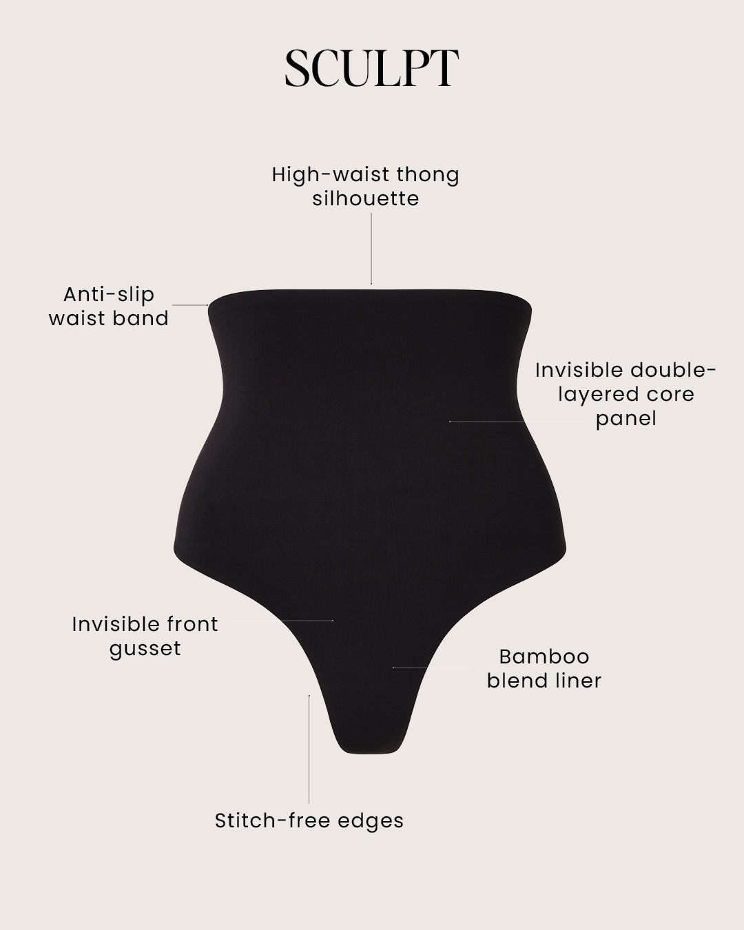 Sculpt High Waist Shaping Thong