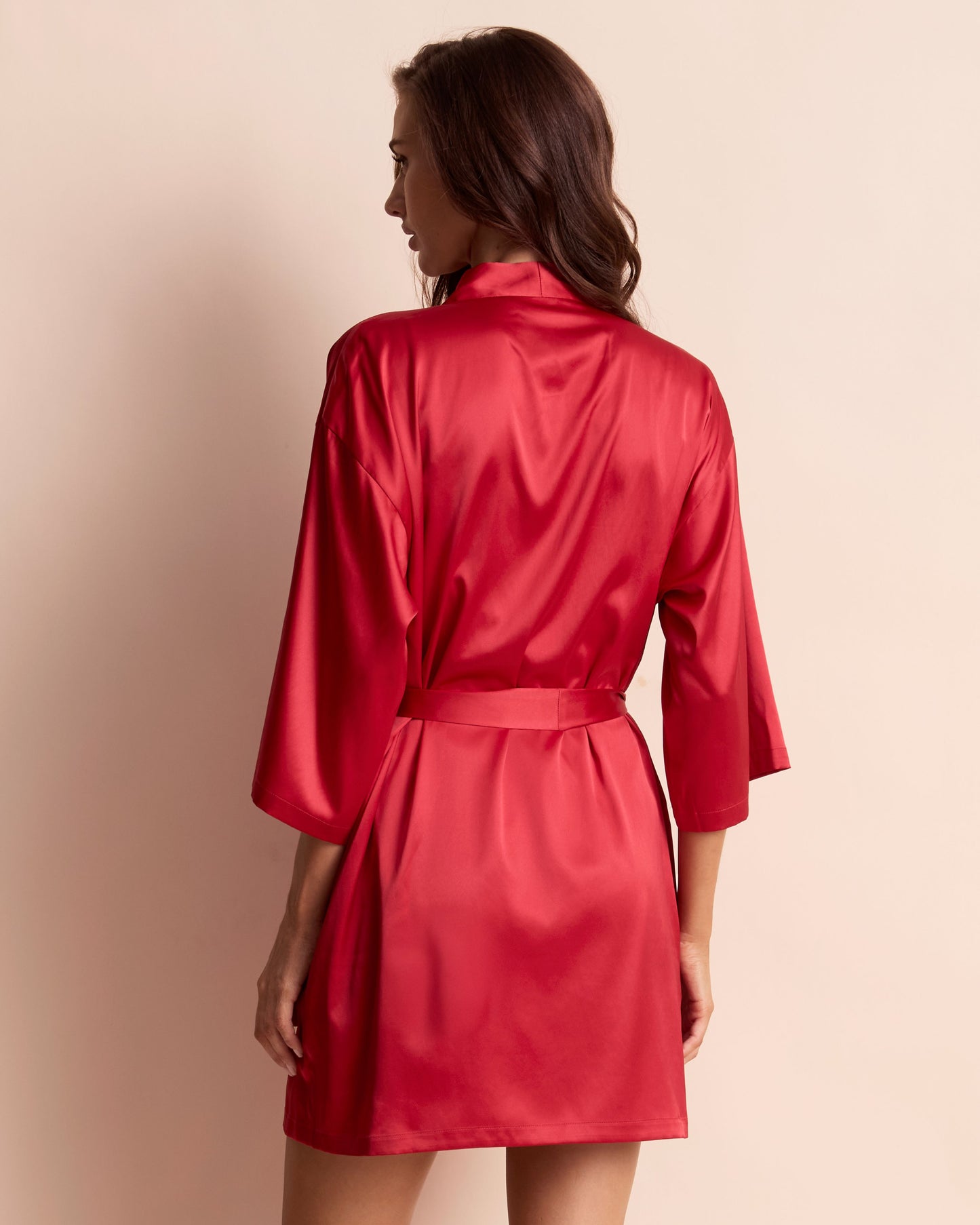 Satin Cropped Kimono