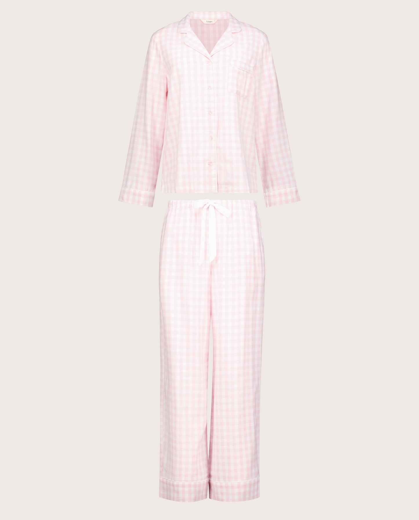 Gingham Flannelette Long Set