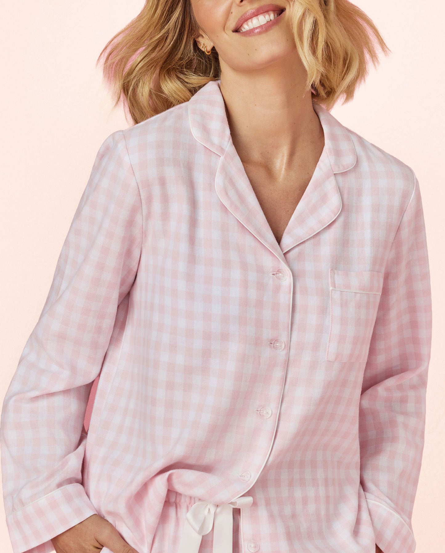 Gingham Flannelette Long Set