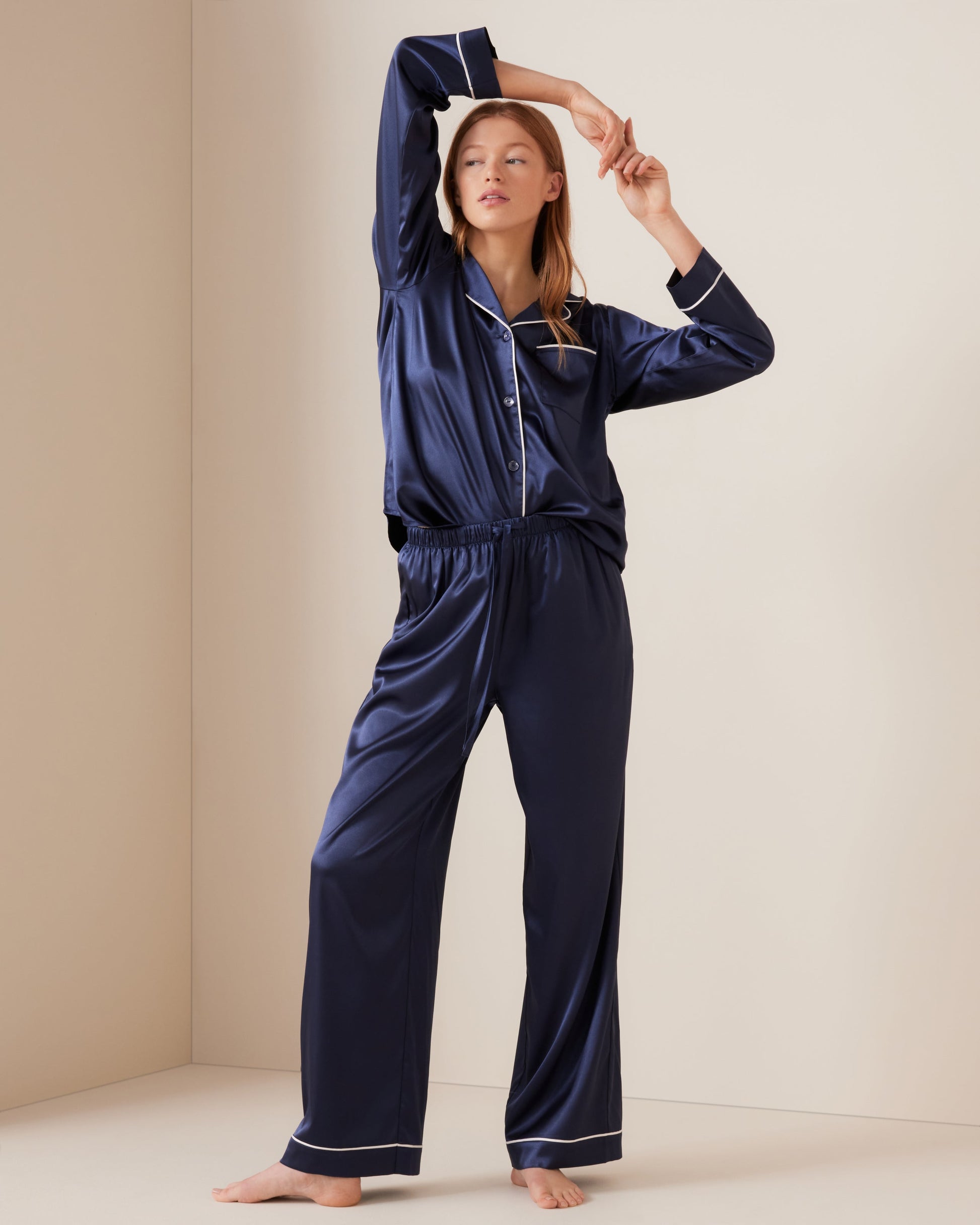 Classic Satin Long PJ Set