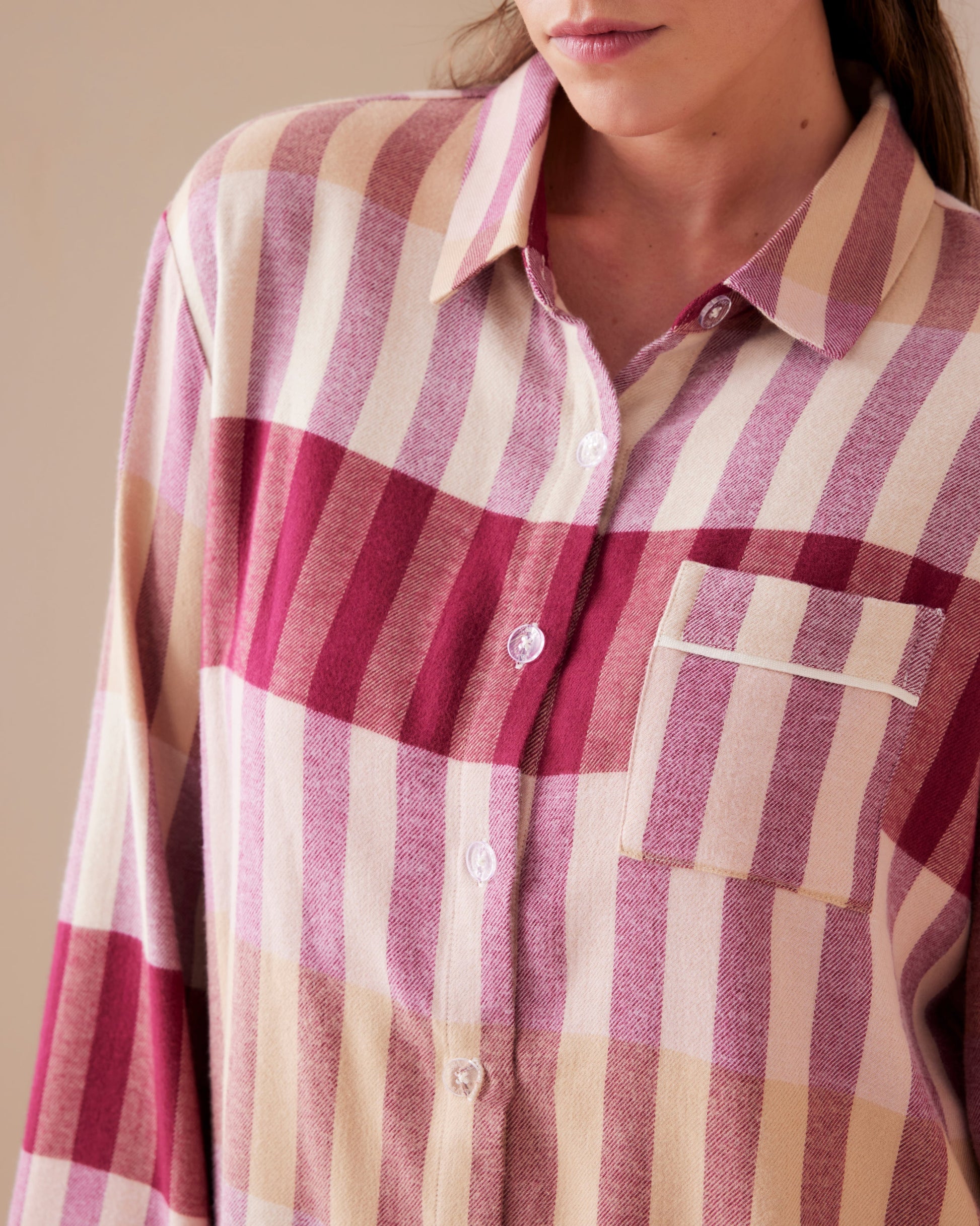 Cherry Check PJ Set