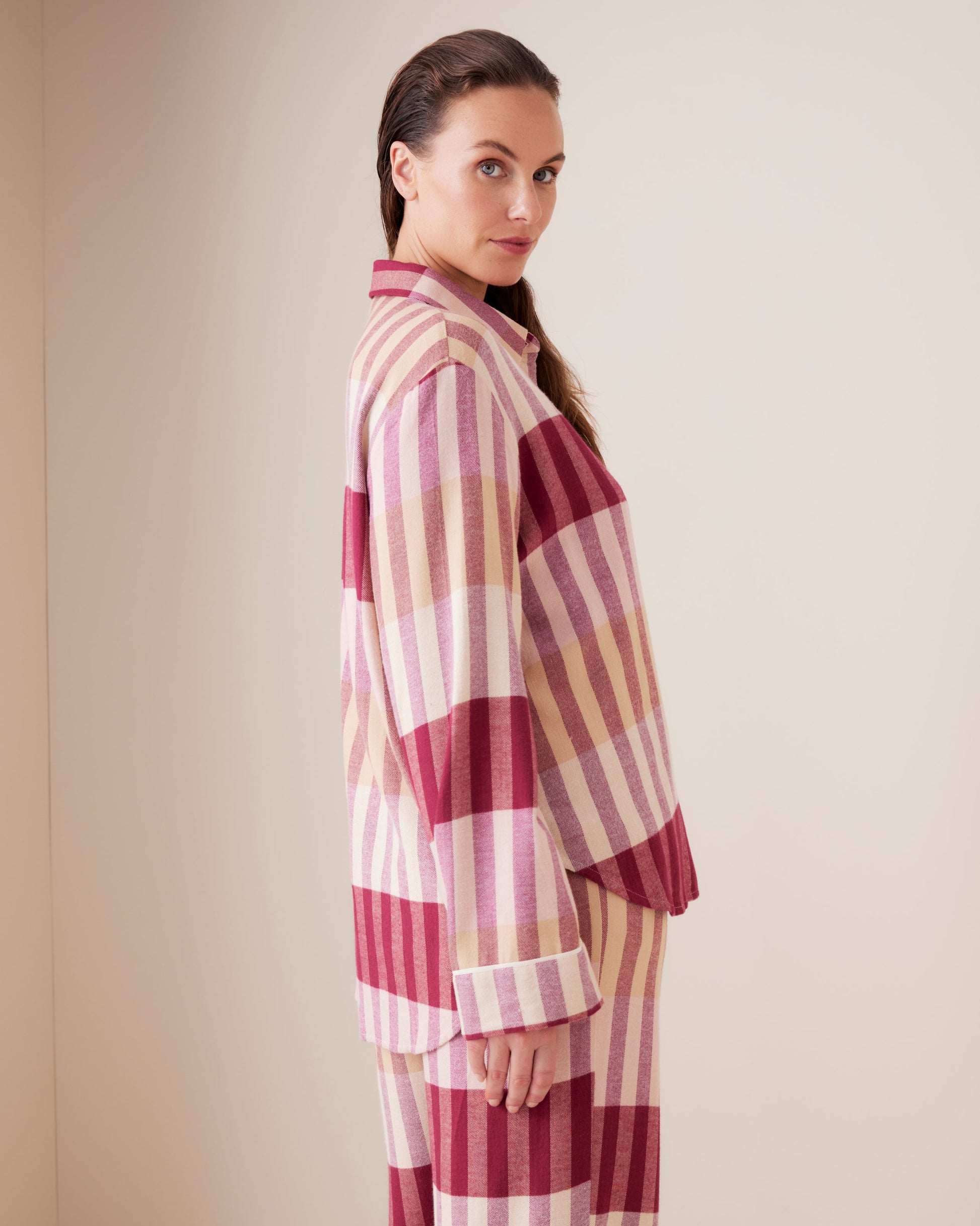 Cherry Check PJ Set
