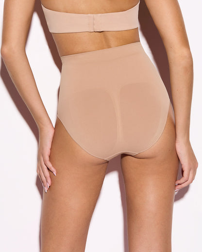 Collagen Seamfree Hi Waisted Brief Latte