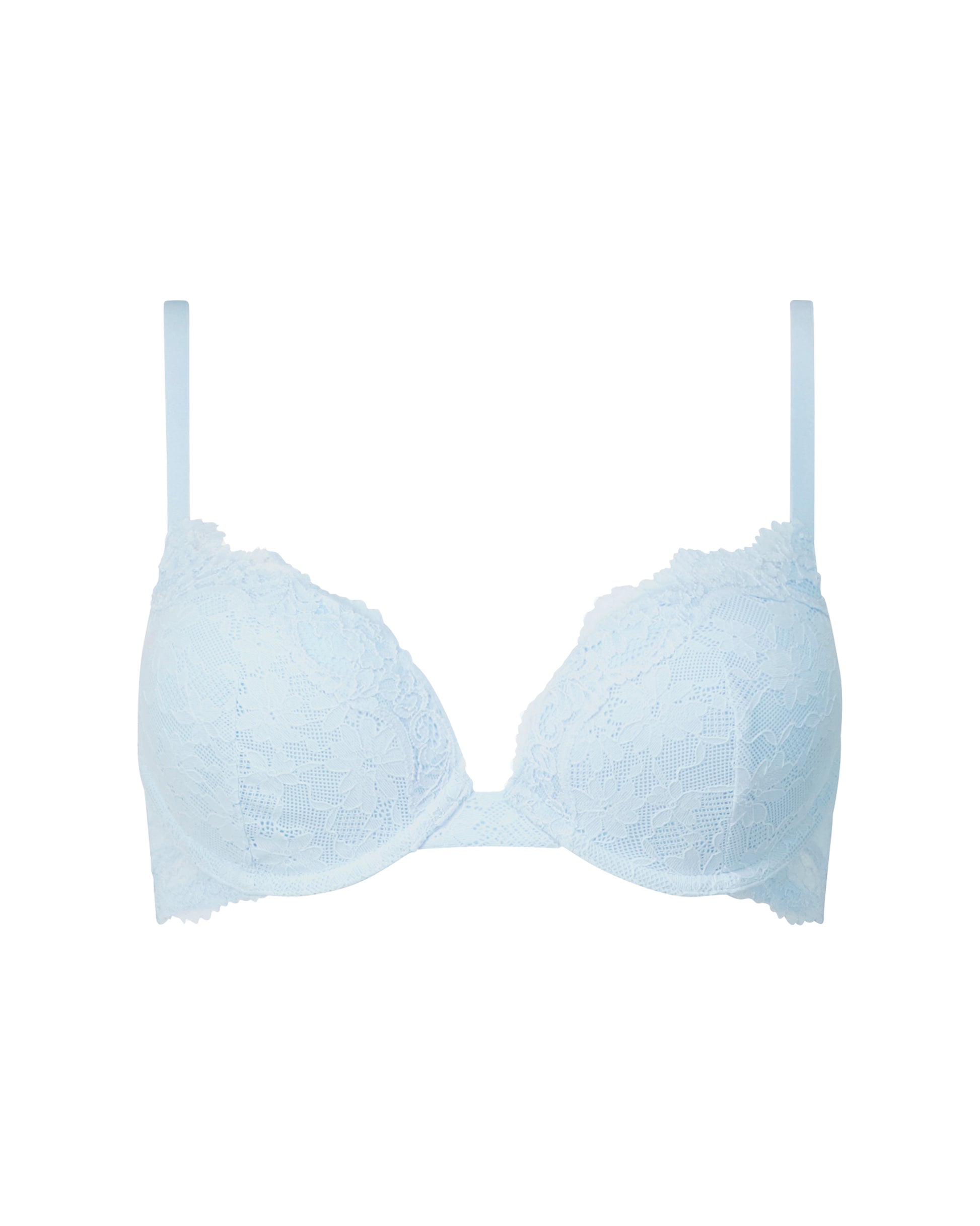 BODYFUSION Lacey Demi Lined Bra In Light Blue