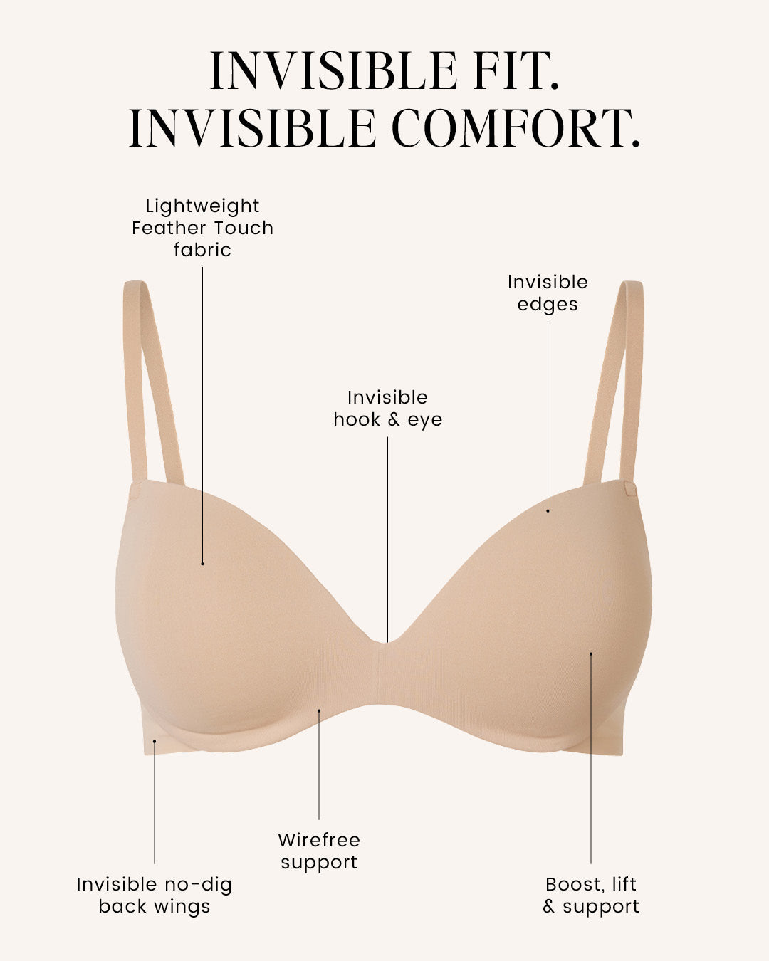 Invisibles Smooth Wirefree Push Up Bra