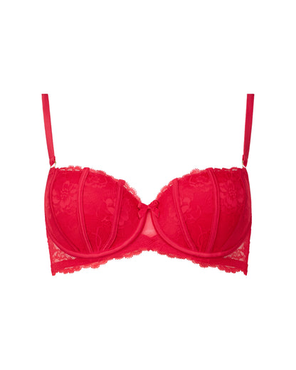 Julia Balconette Lined Bra In Red