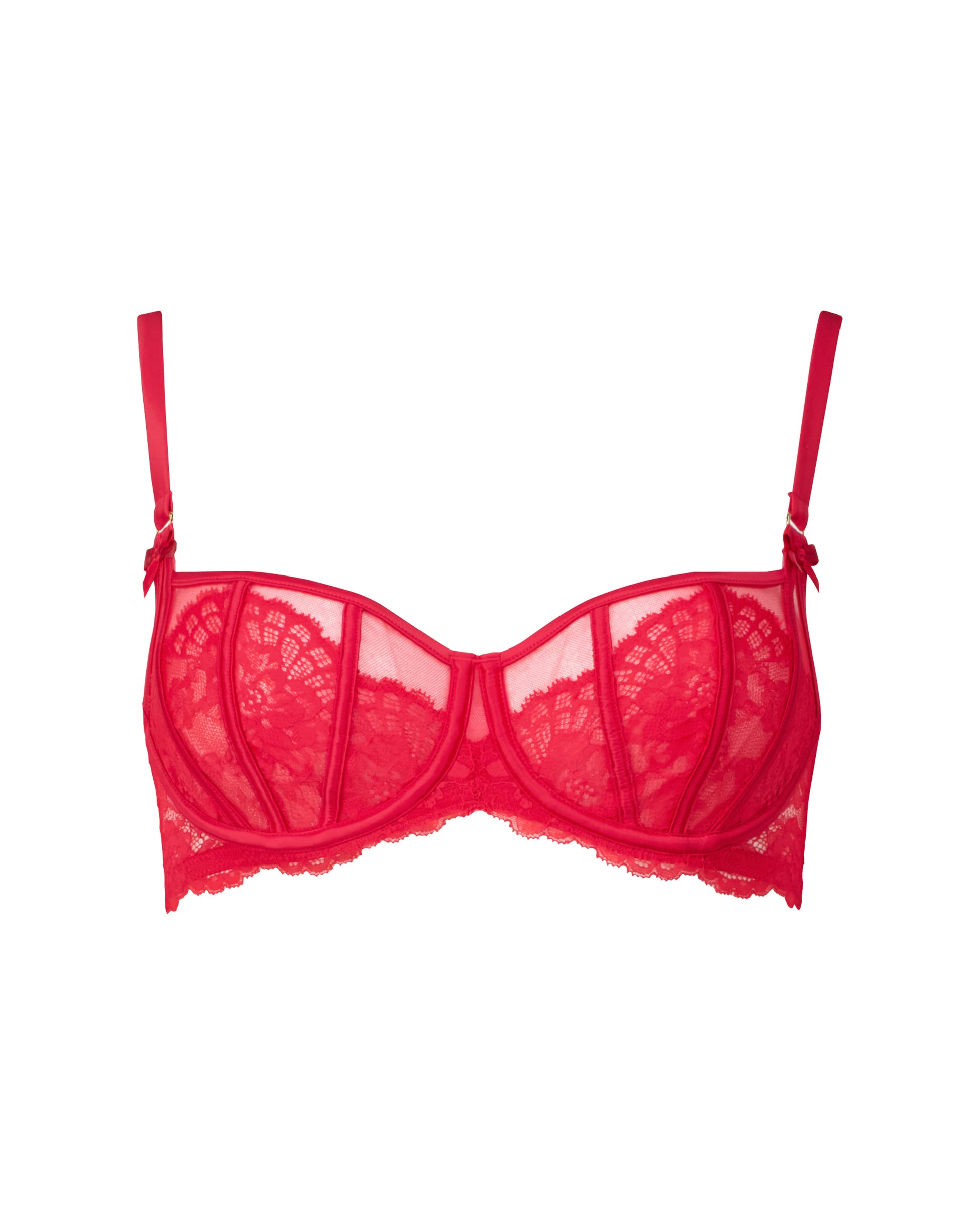 Julia Balconette Unlined Bra In Red