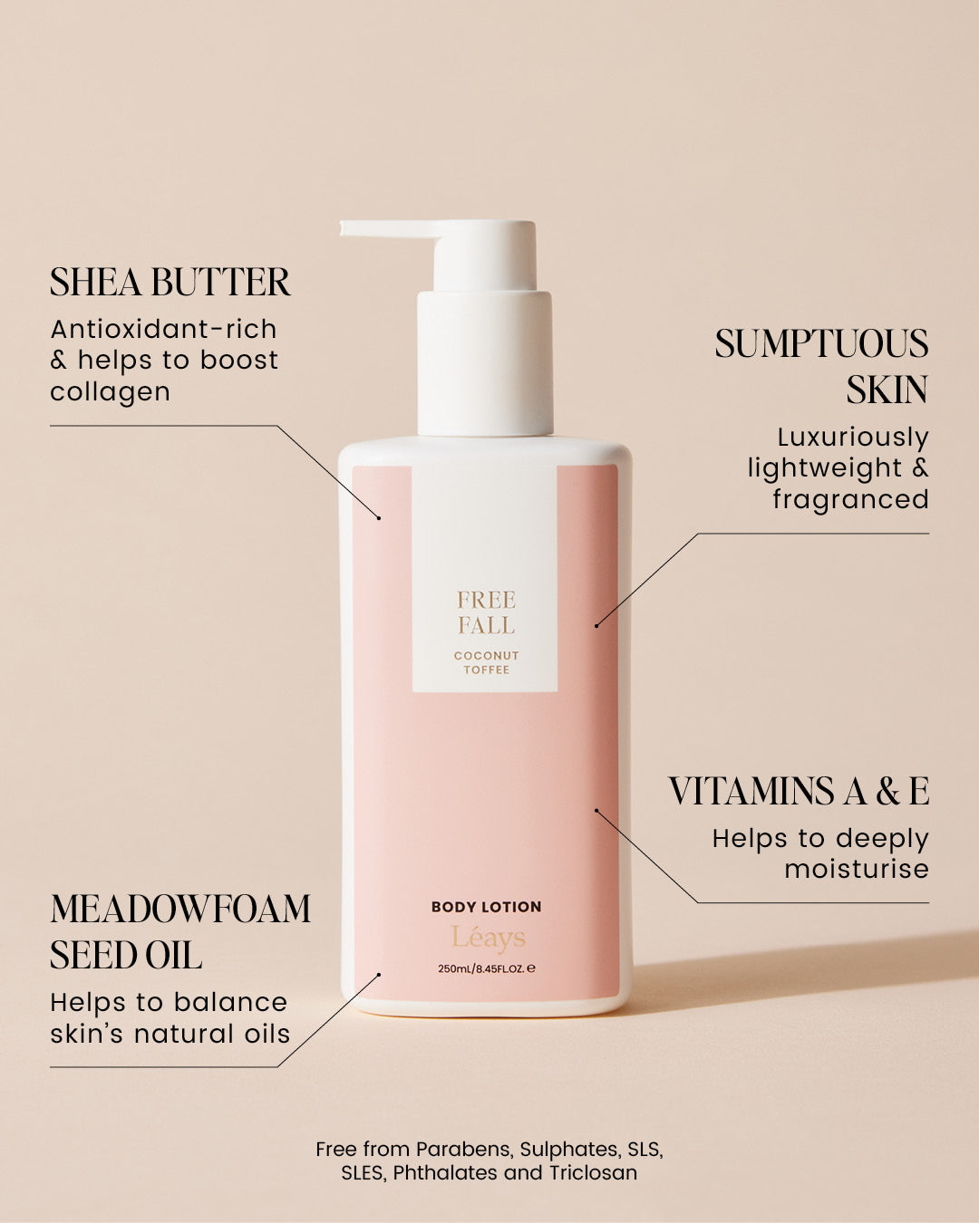 Free Fall Body Lotion 250ml – Léays Australia