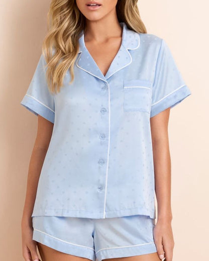 Bedtime Heart Satin Shortie PJ Set