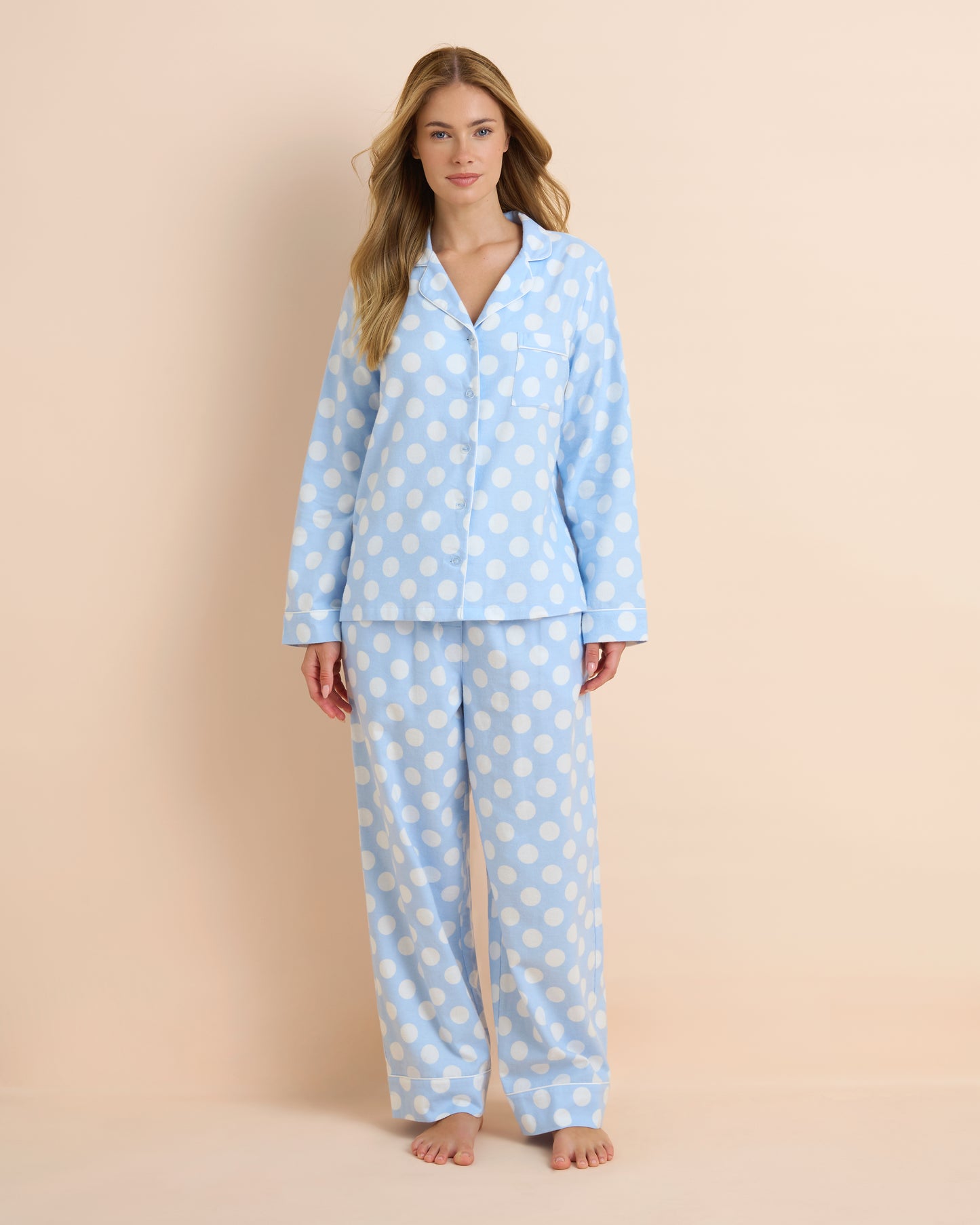 Blue Spot Flannel PJ Set