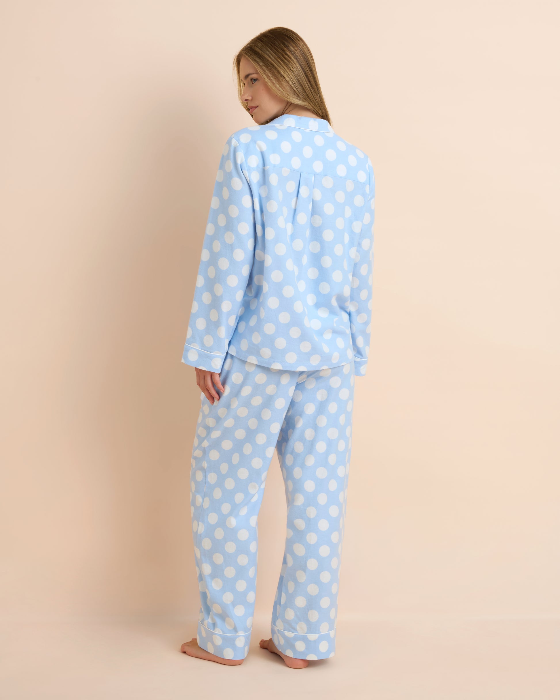 Blue Spot Flannel PJ Set