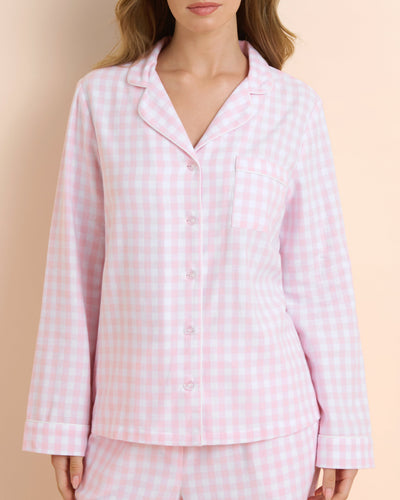 Gingham Flannelette Long Set