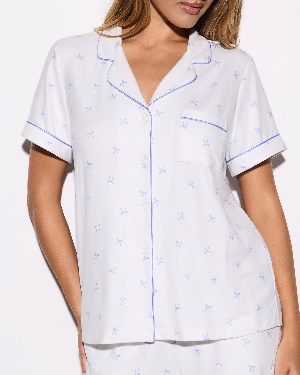 Bow Fuzzy Shortie PJ Set
