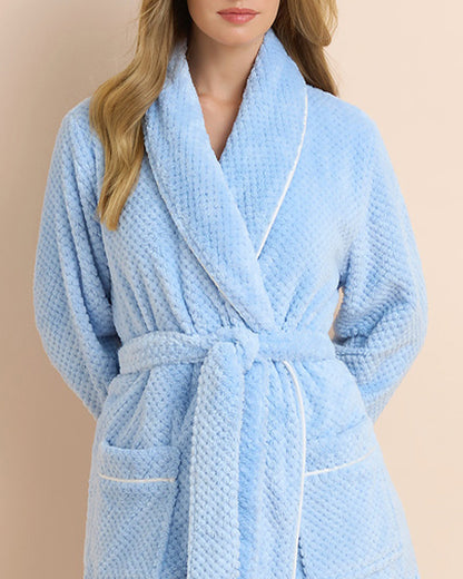 Blue Long Plush Gown