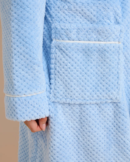 Blue Long Plush Gown