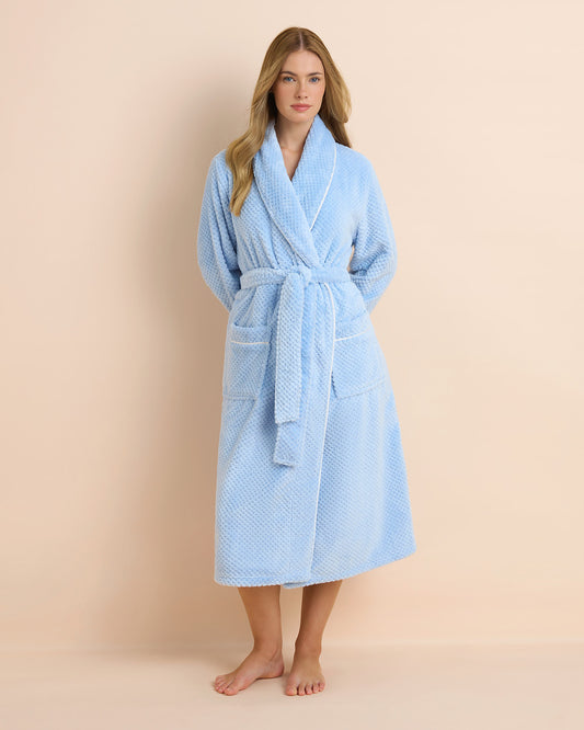 Blue Long Plush Gown