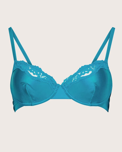BODYFUSION Shimmer Infused Underwire Bra Emerald