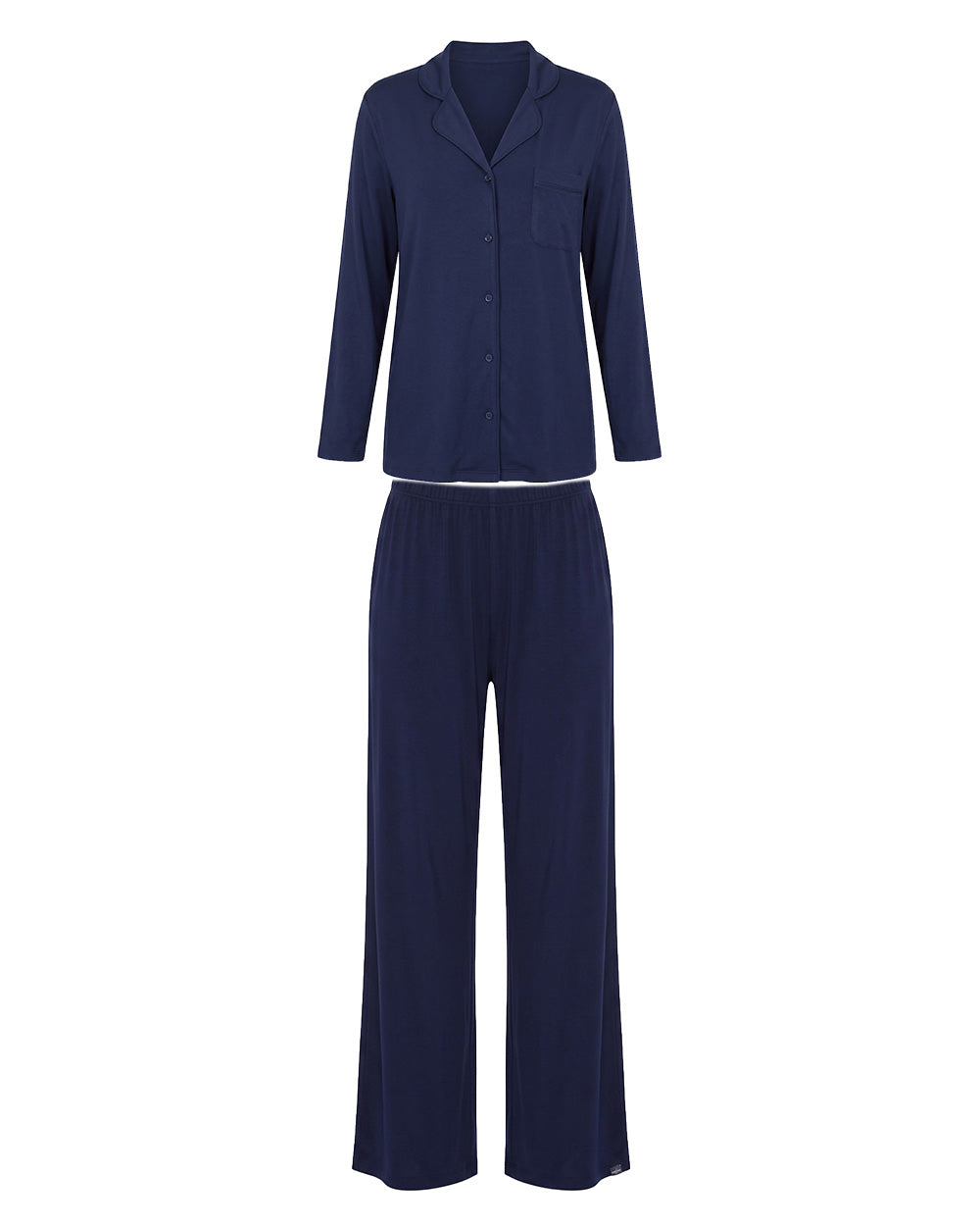 Super Soft Long PJ Set In Navy