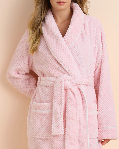 Pink Long Plush Gown