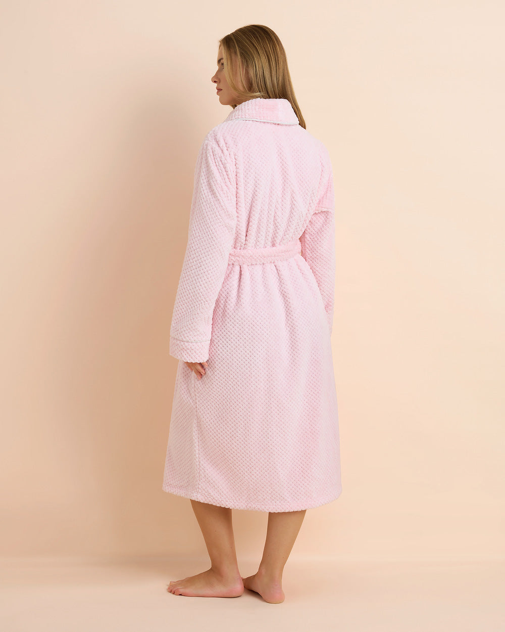 Pink Long Plush Gown