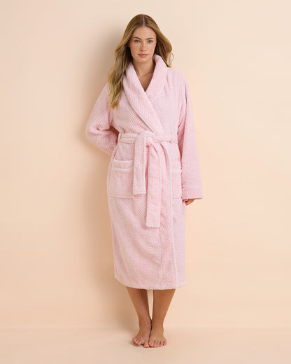 Pink Long Plush Gown