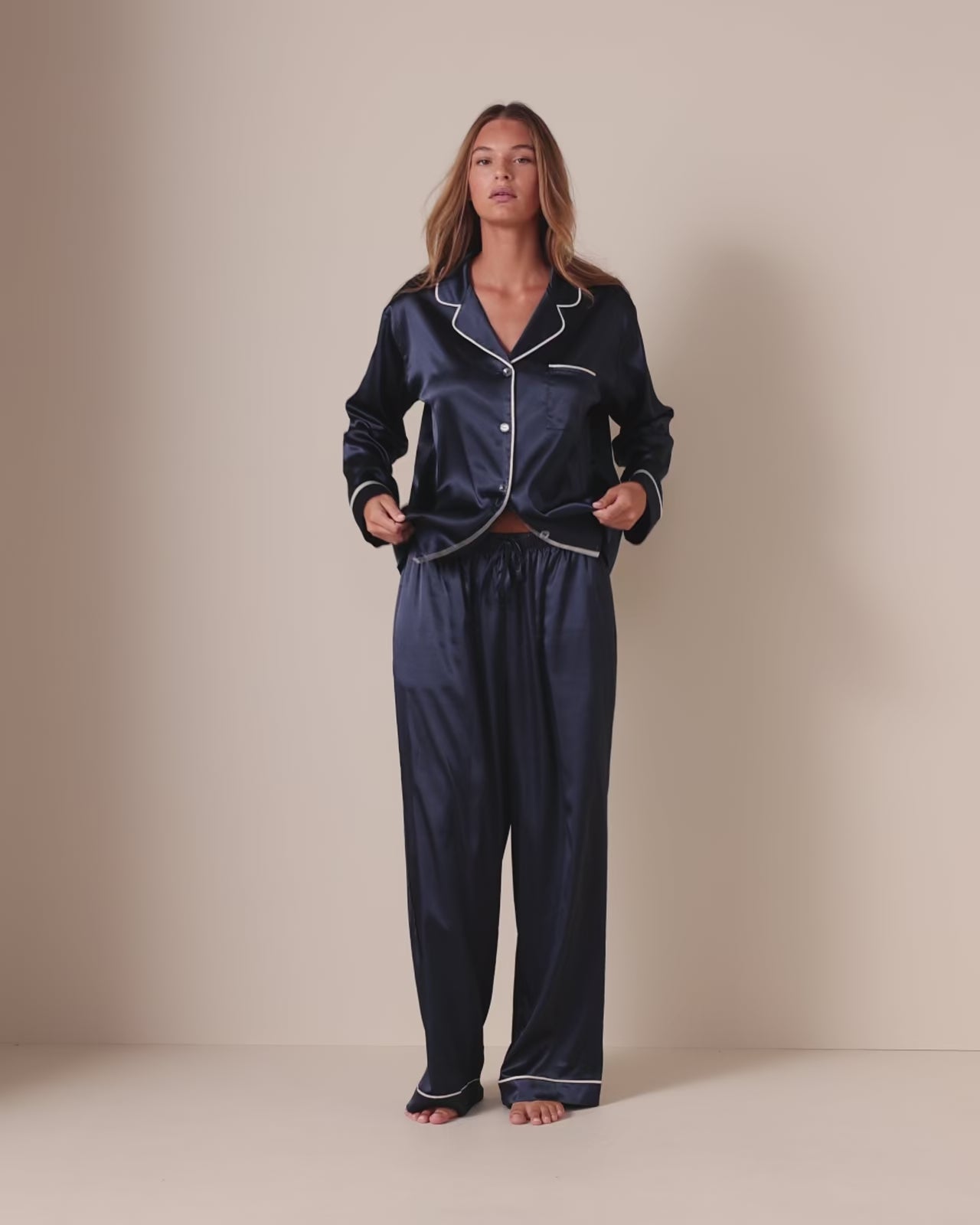 Classic Satin Long PJ Set