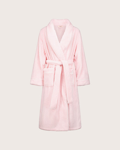 Pink Long Plush Gown