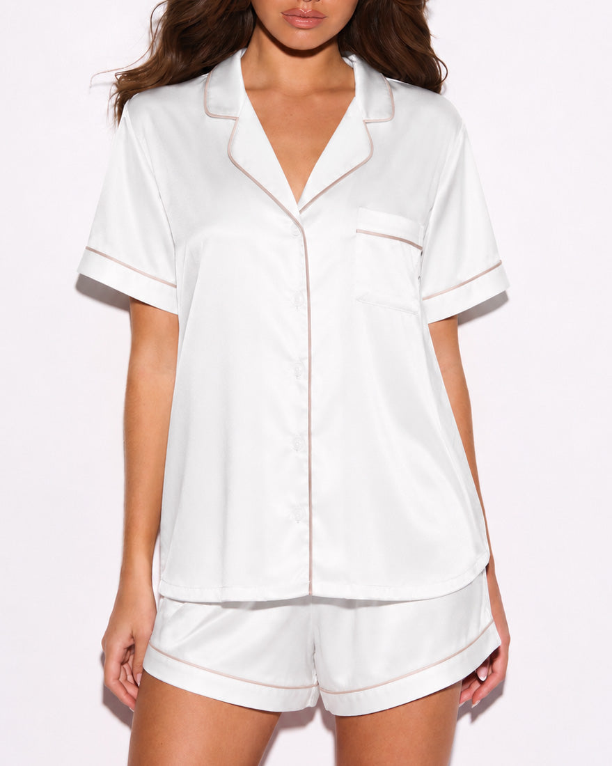 Classic Satin Shortie PJ Set