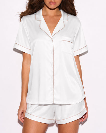 Classic Satin Shortie PJ Set